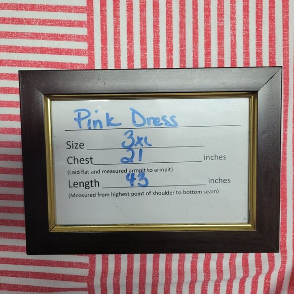 Lularoe‎ Dress Sleeveless Striped Pink Womens 3XL Long Summer Plus Size Pockets - Picture 7 of 7